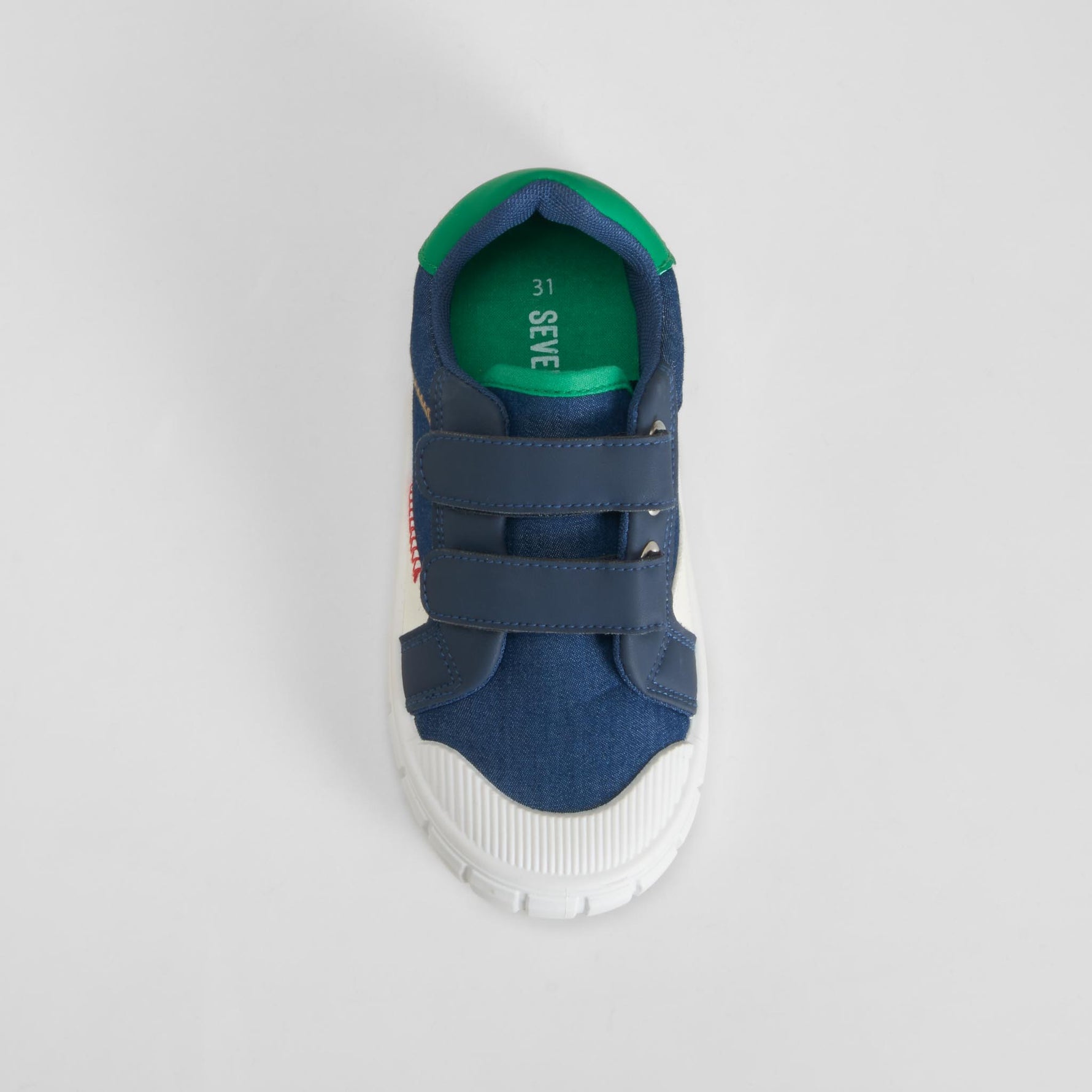 Zapatilla lona velcro azul SEVEN FIVE