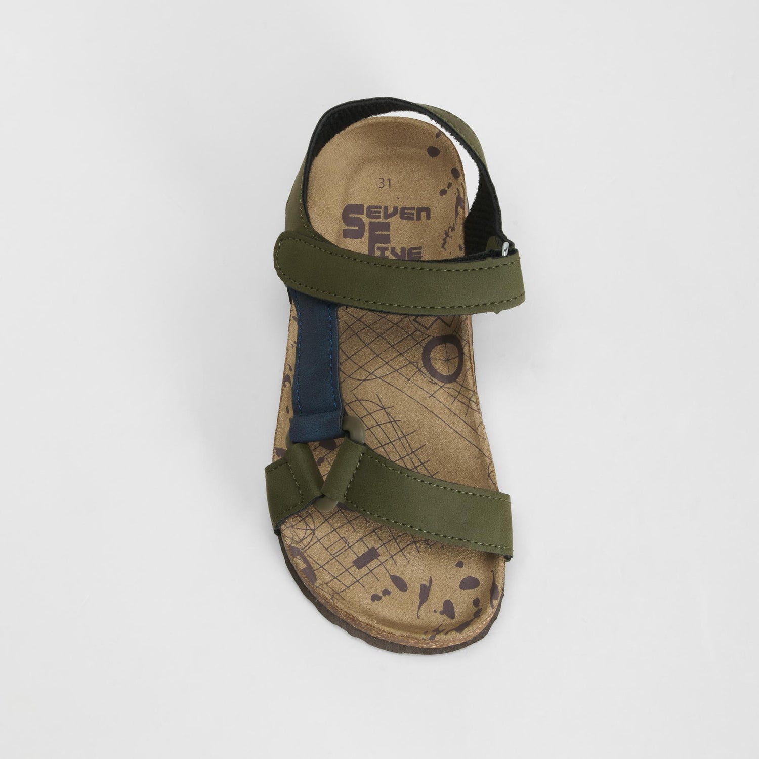 Sandalia bio confort verde SEVEN FIVE
