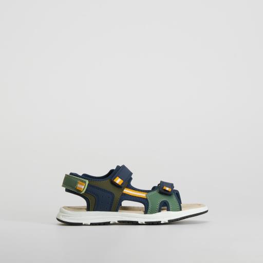 Sandalia casual tiras azul SEVEN FIVE