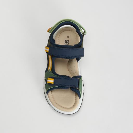 Sandalia casual tiras azul SEVEN FIVE