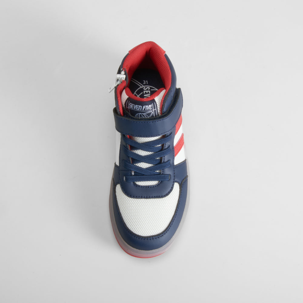 Deportiva luces alta casual azul marino SEVEN FIVE