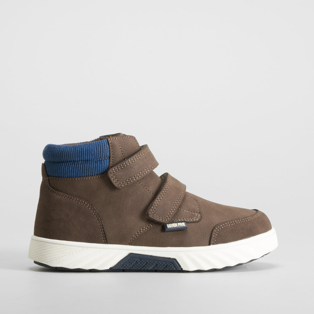 Botín marrón doble velcro SEVEN FIVE