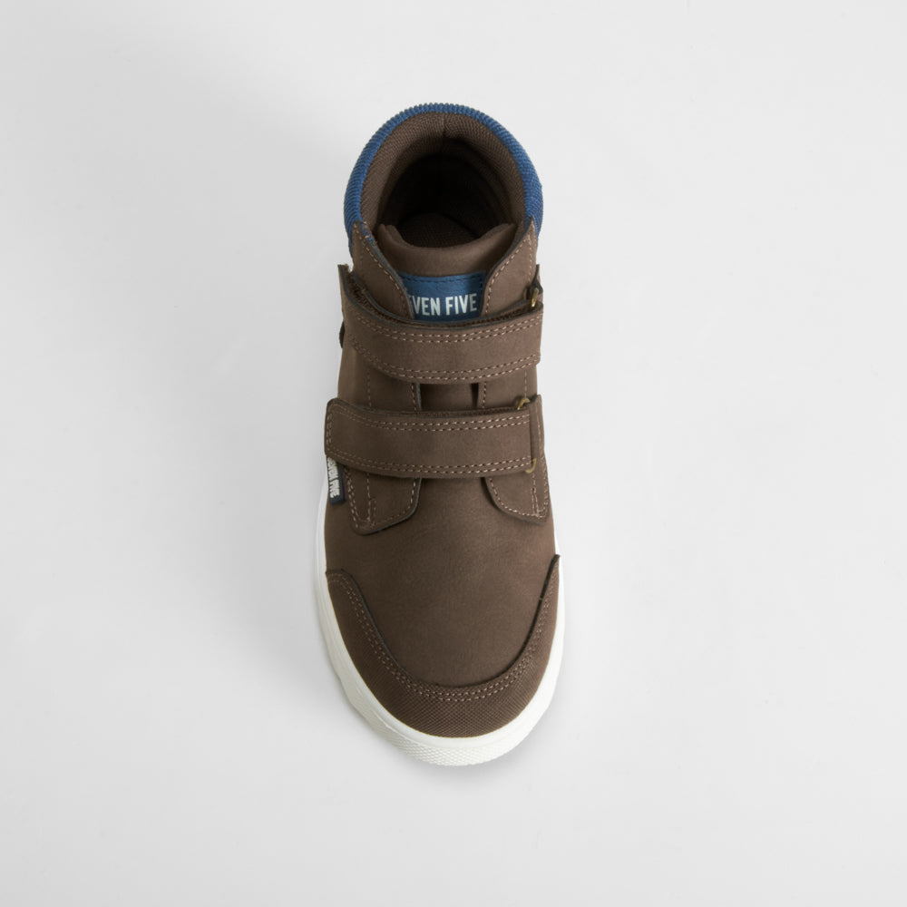 Botín marrón doble velcro SEVEN FIVE