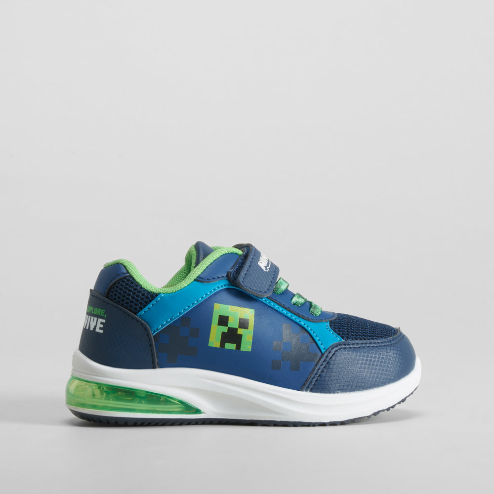 Deportiva azul con detalles verdes MINECRAFT