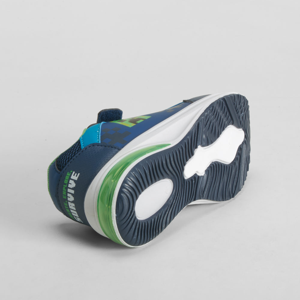 Deportiva azul con detalles verdes MINECRAFT