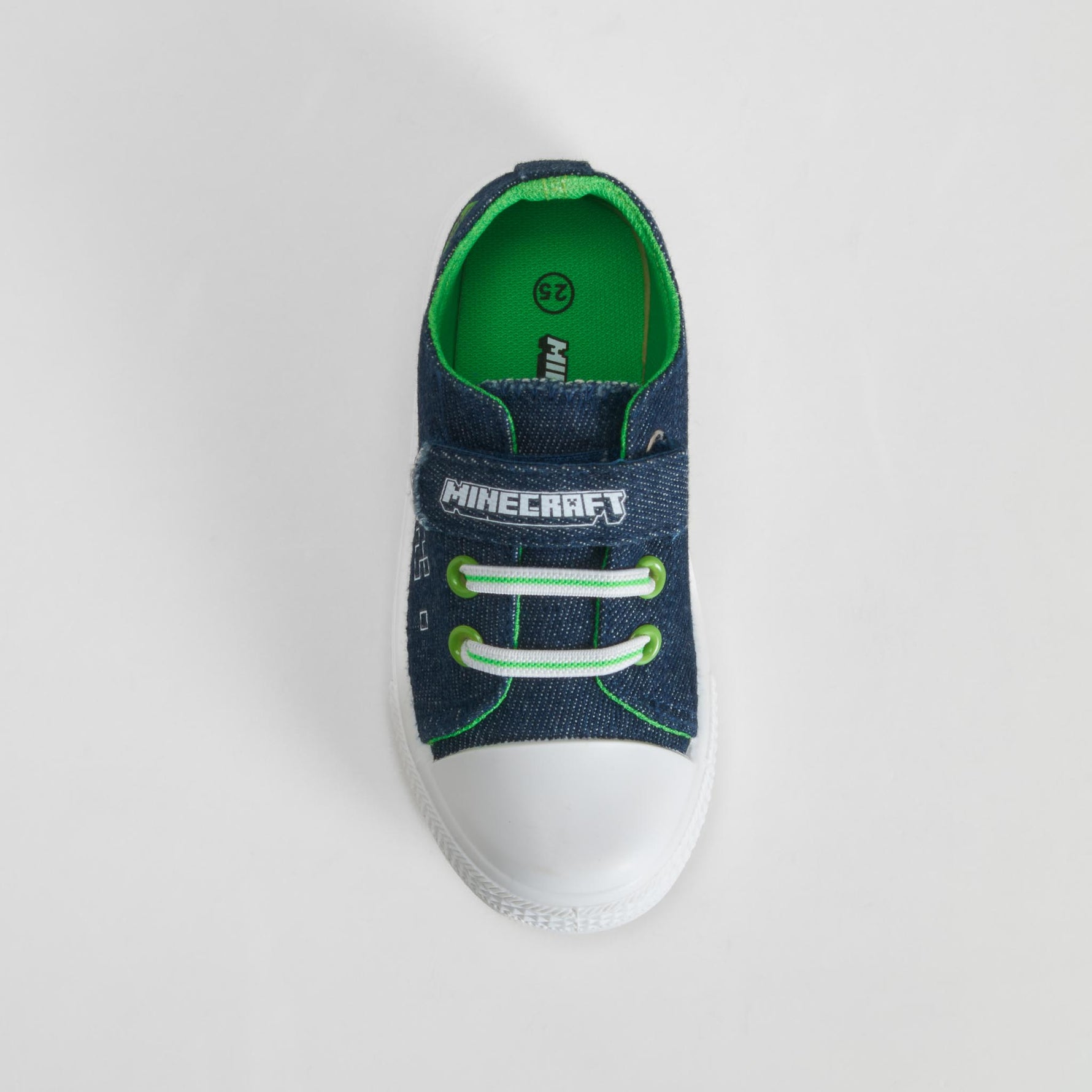 Zapatilla lona velcro azul MINECRAFT