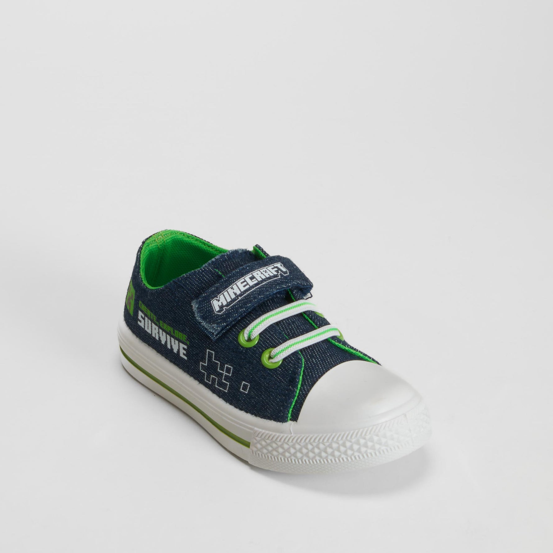 Zapatilla lona velcro azul MINECRAFT