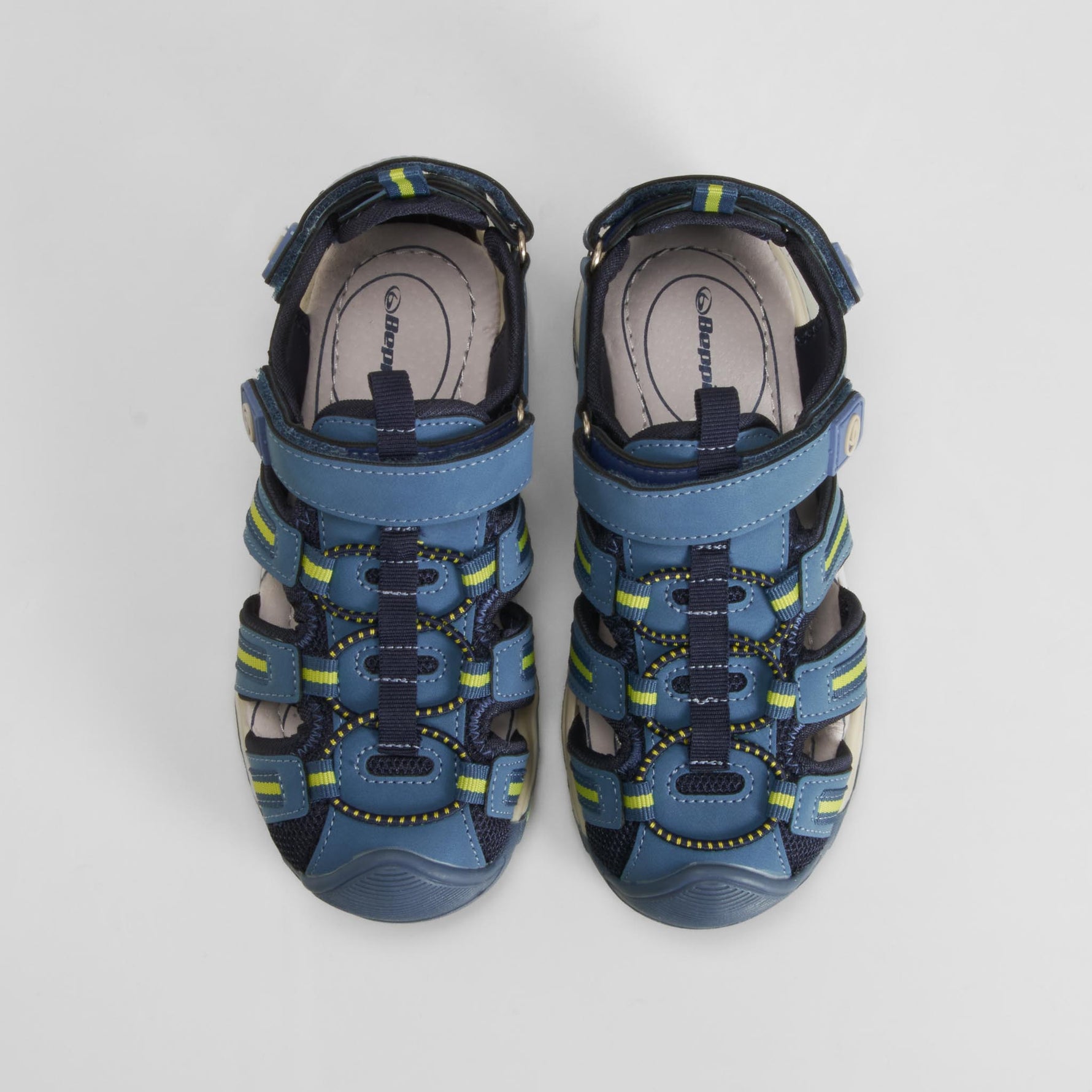 Sandalia deportiva cerrada tiras azul BEPPI