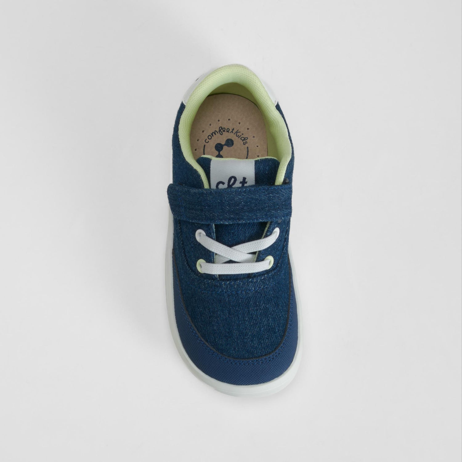 Zapatilla lona barefoot velcro azul COMFEET KIDS