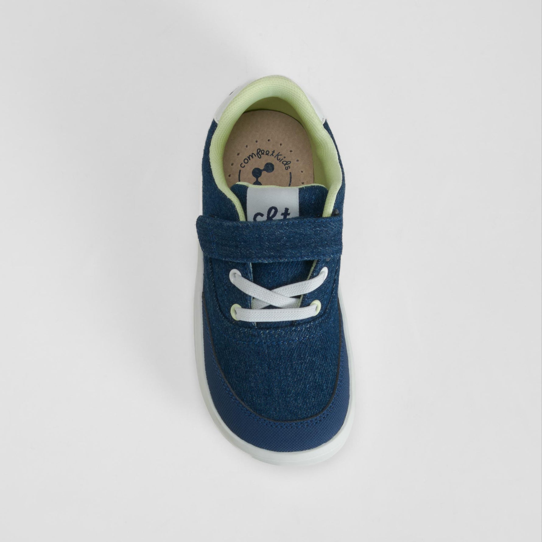 Zapatilla lona barefoot velcro azul COMFEET KIDS