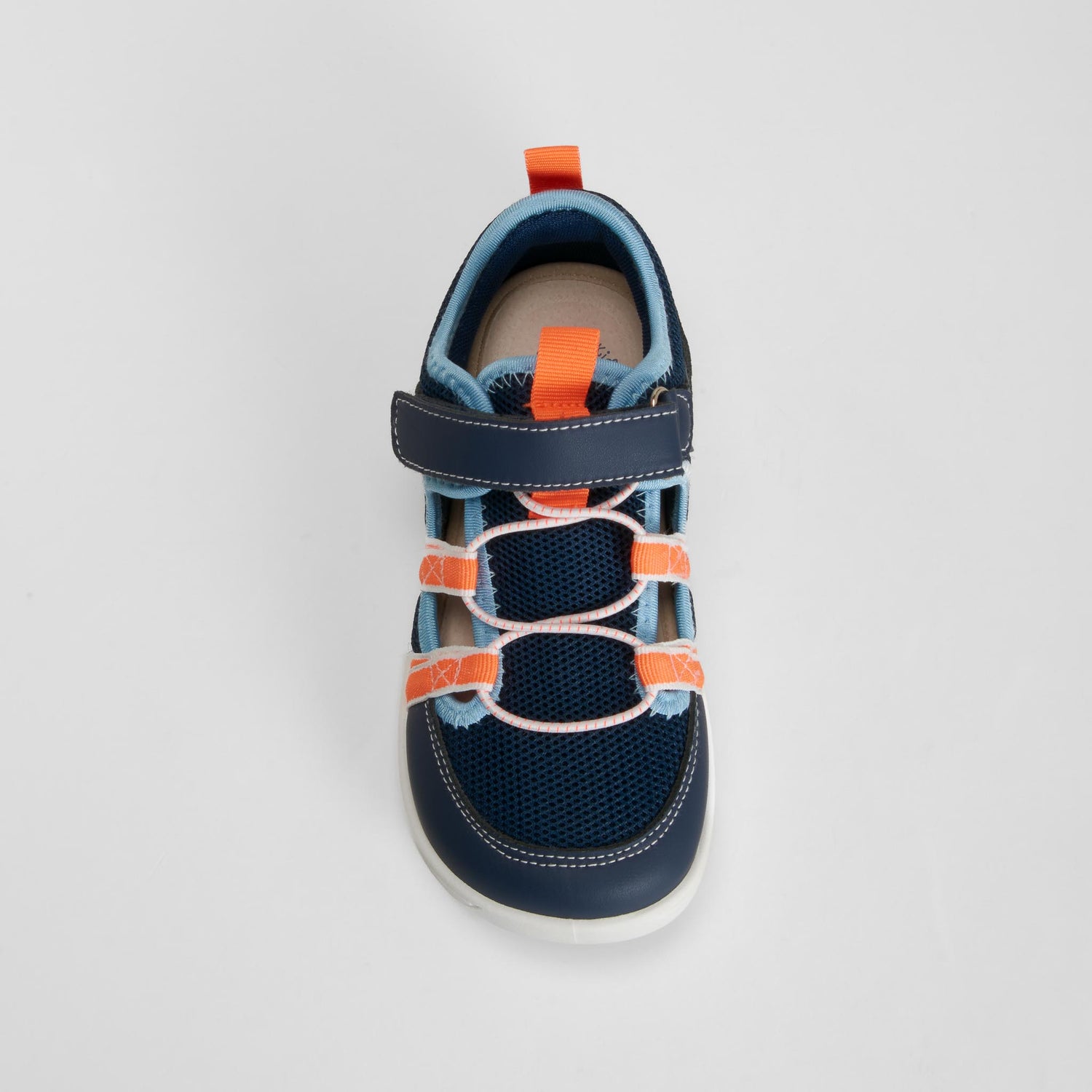 Sandalia cerrada barefoot azul COMFEET