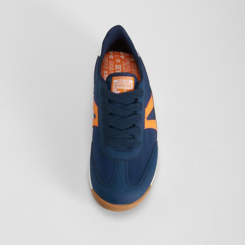 Zapatilla retrorunning cordones azul SEVEN FIVE
