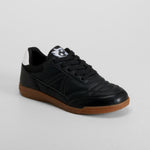 Zapatilla deportiva negra suela café SEVEN FIVE