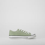 Zapatilla lona puntera verde SEVEN FIVE