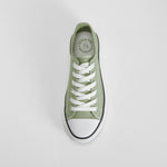Zapatilla lona puntera verde SEVEN FIVE