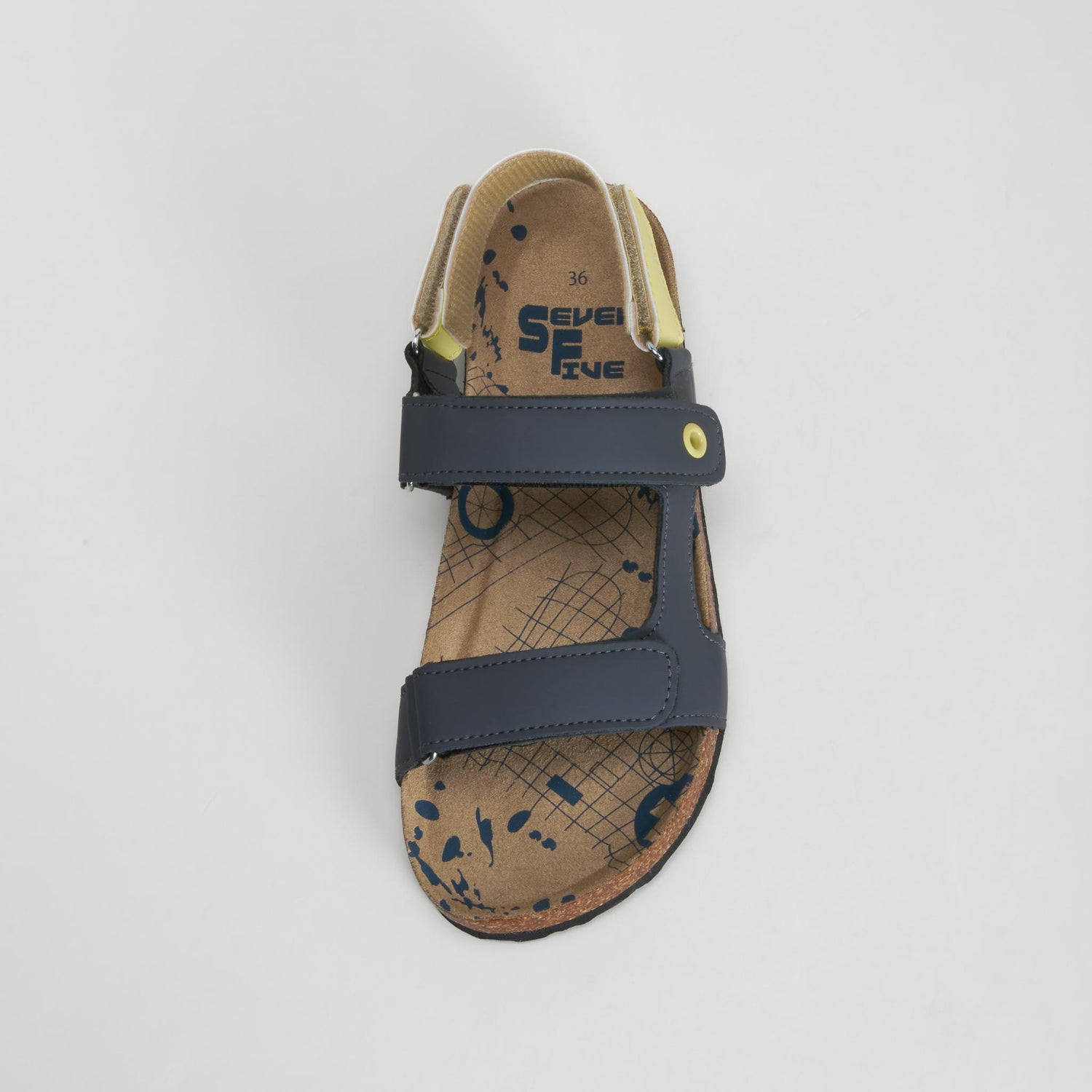 Sandalia bio bicolor gris SEVEN FIVE