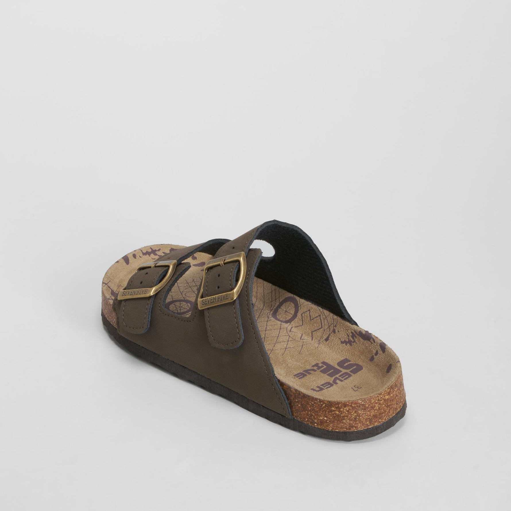 Sandalia bio hebillas marrón SEVEN FIVE