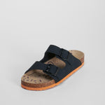 Sandalia bio dos hebillas negra SEVEN FIVE