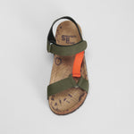 Sandalia bio bicolor verde SEVEN FIVE