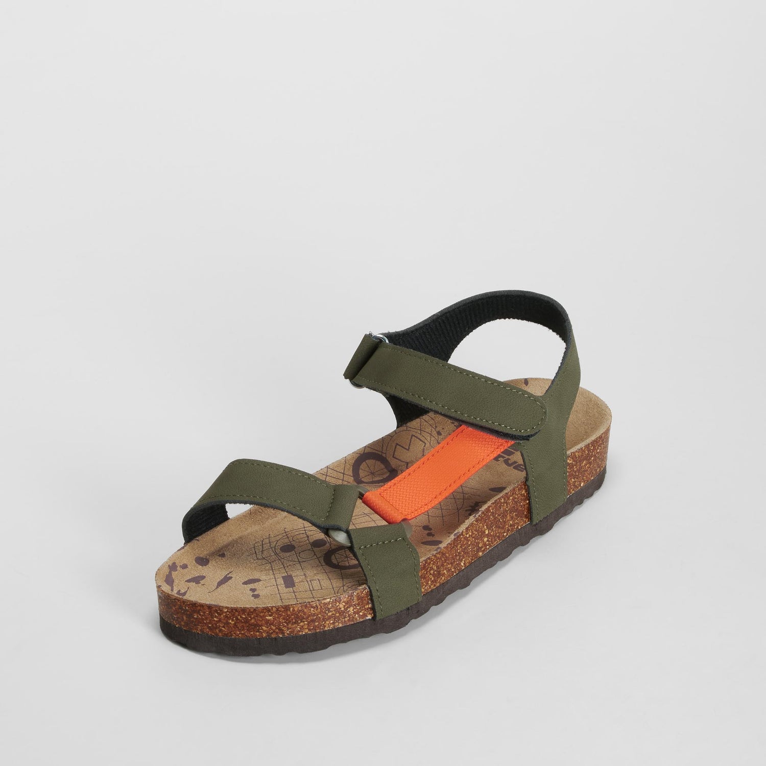 Sandalia bio bicolor verde SEVEN FIVE