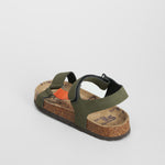 Sandalia bio bicolor verde SEVEN FIVE
