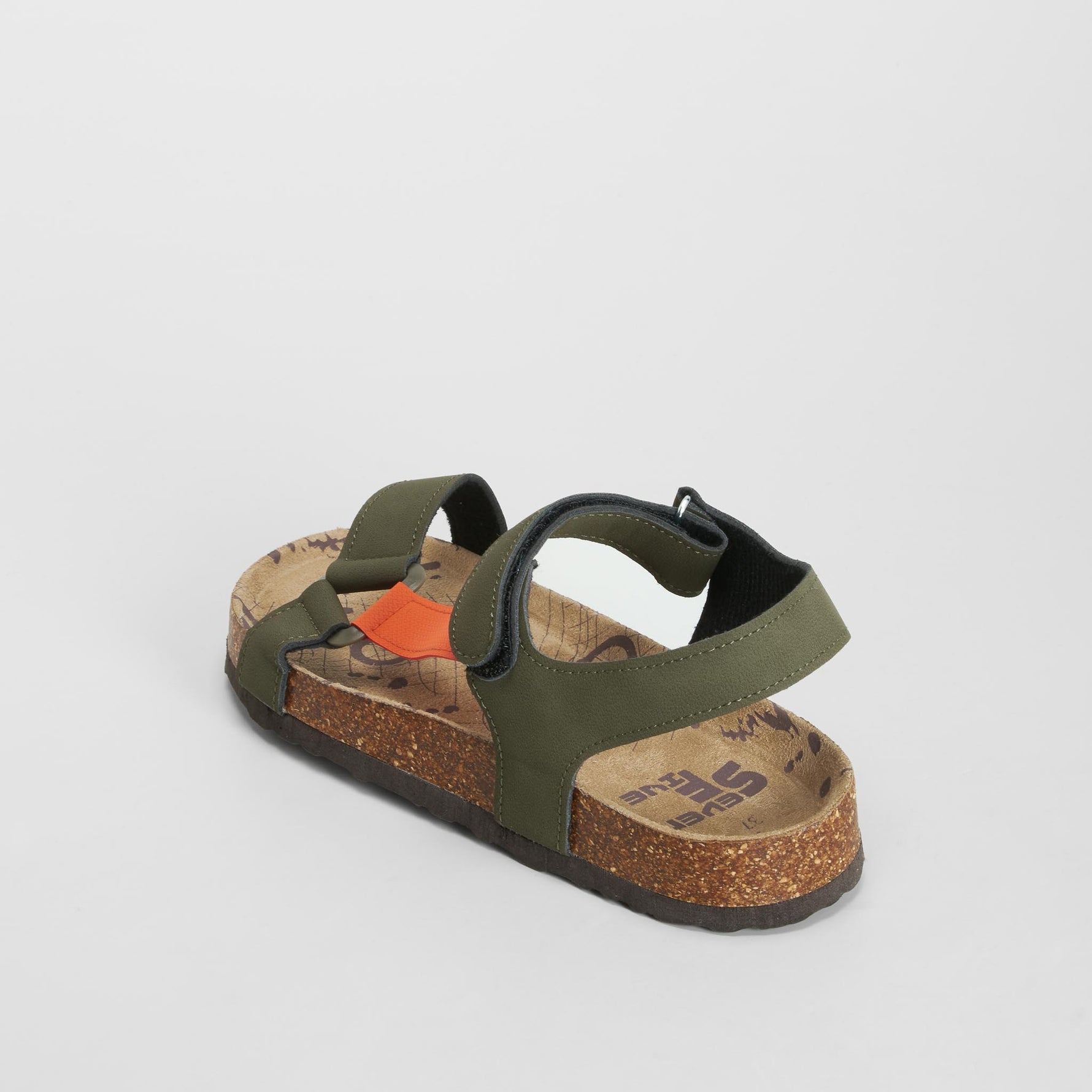 Sandalia bio bicolor verde SEVEN FIVE