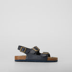 Sandalia bio hebillas suela corcho azul SEVEN FIVE