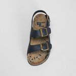 Sandalia bio hebillas suela corcho azul SEVEN FIVE