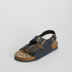 Sandalia bio hebillas suela corcho azul SEVEN FIVE