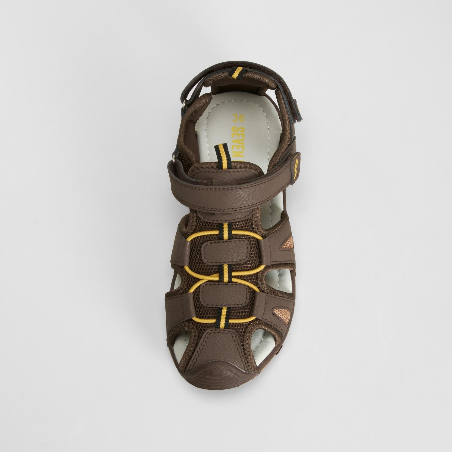 Sandalia deportiva tiras marrón SEVEN FIVE