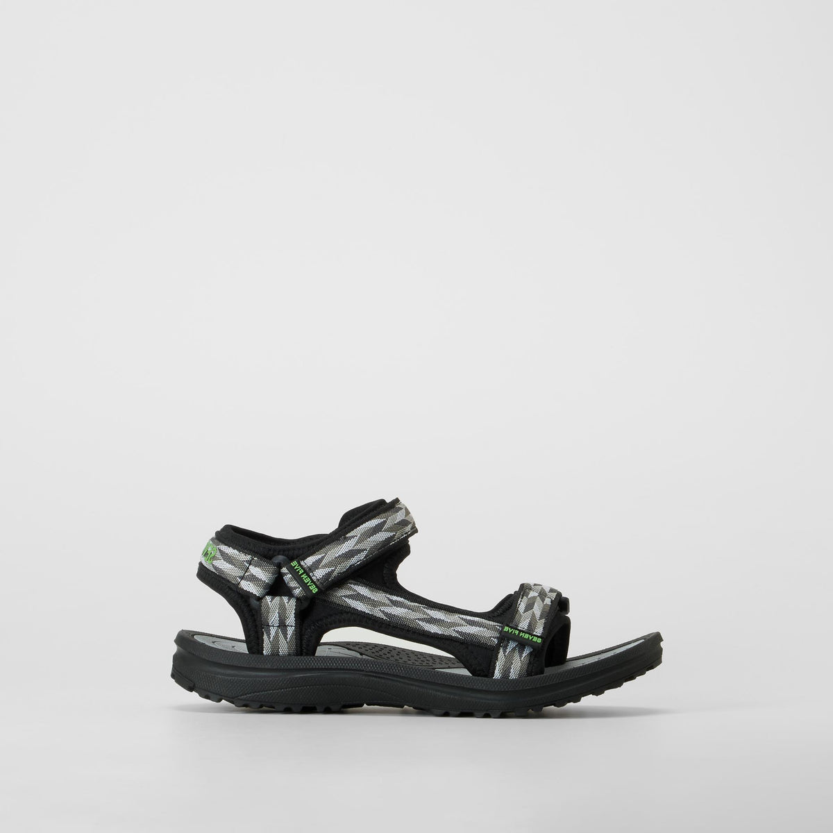 Sandalia deportiva resistente negra SEVEN FIVE
