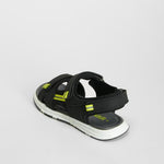 Sandalia casual velcro negra SEVEN FIVE