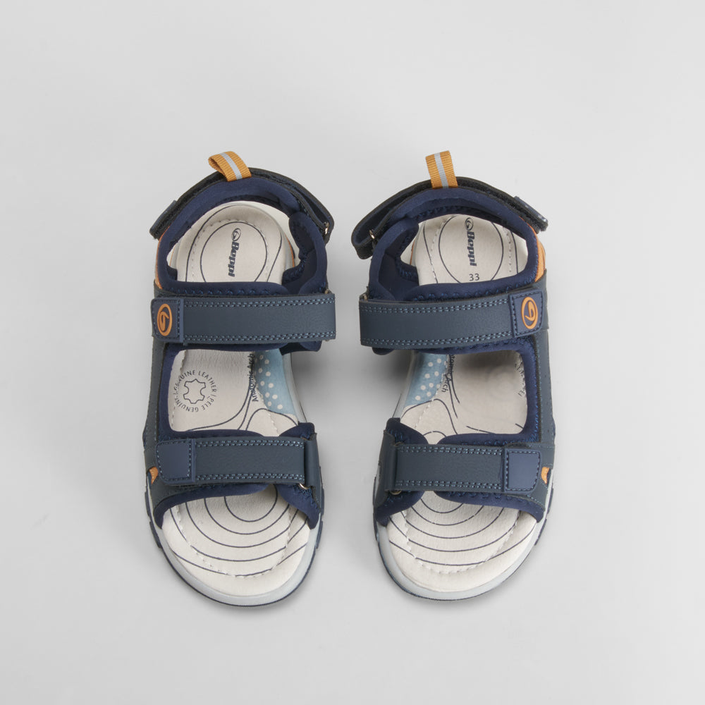 Sandalia deportiva velcro azul BEPPI