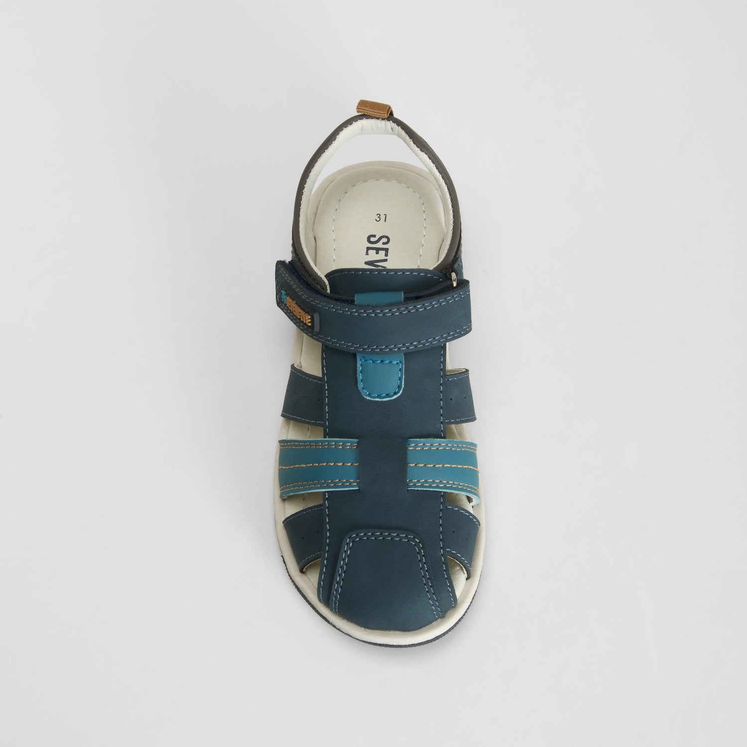 Sandalia cerrada casual azul marino SEVEN FIVE
