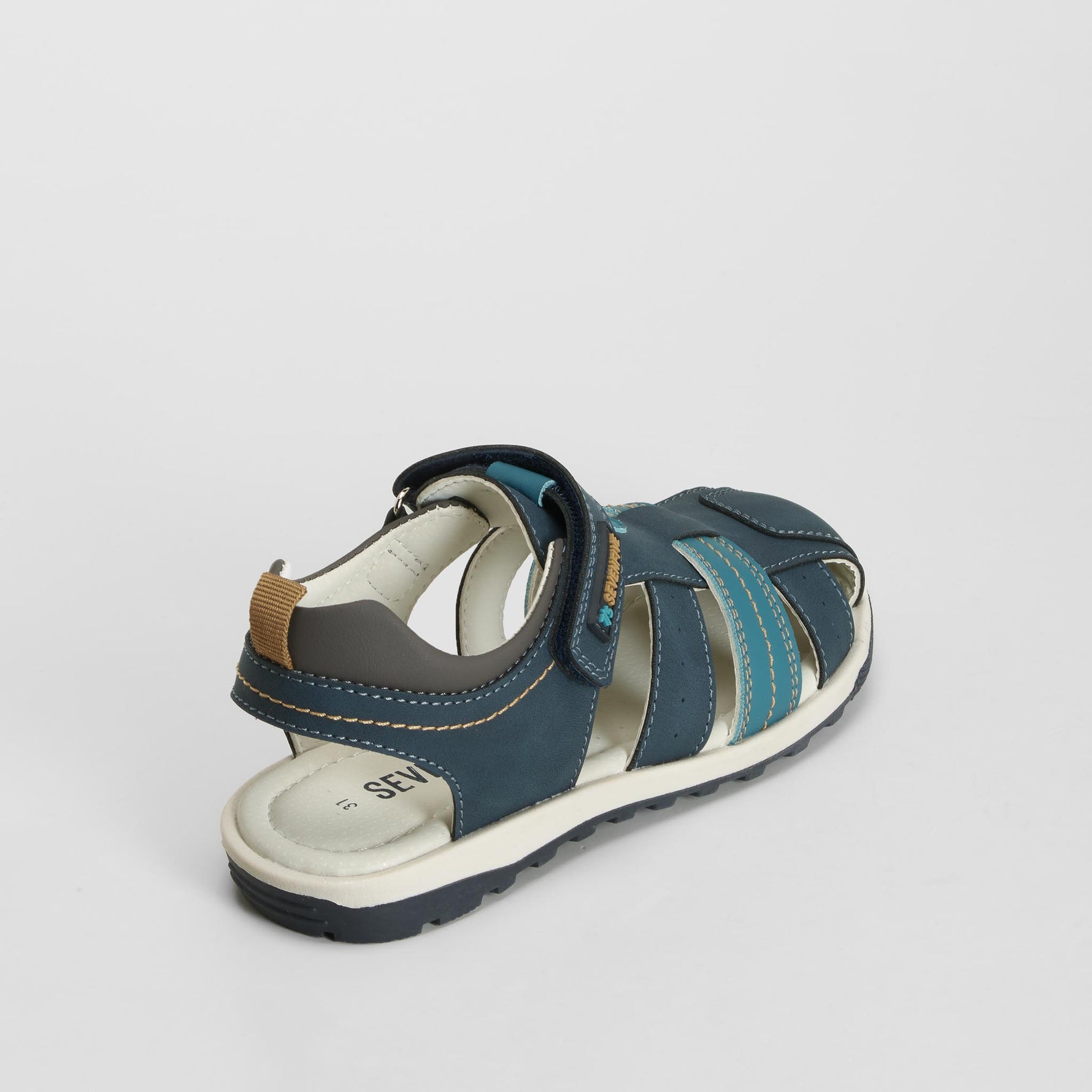 Sandalia cerrada casual azul marino SEVEN FIVE