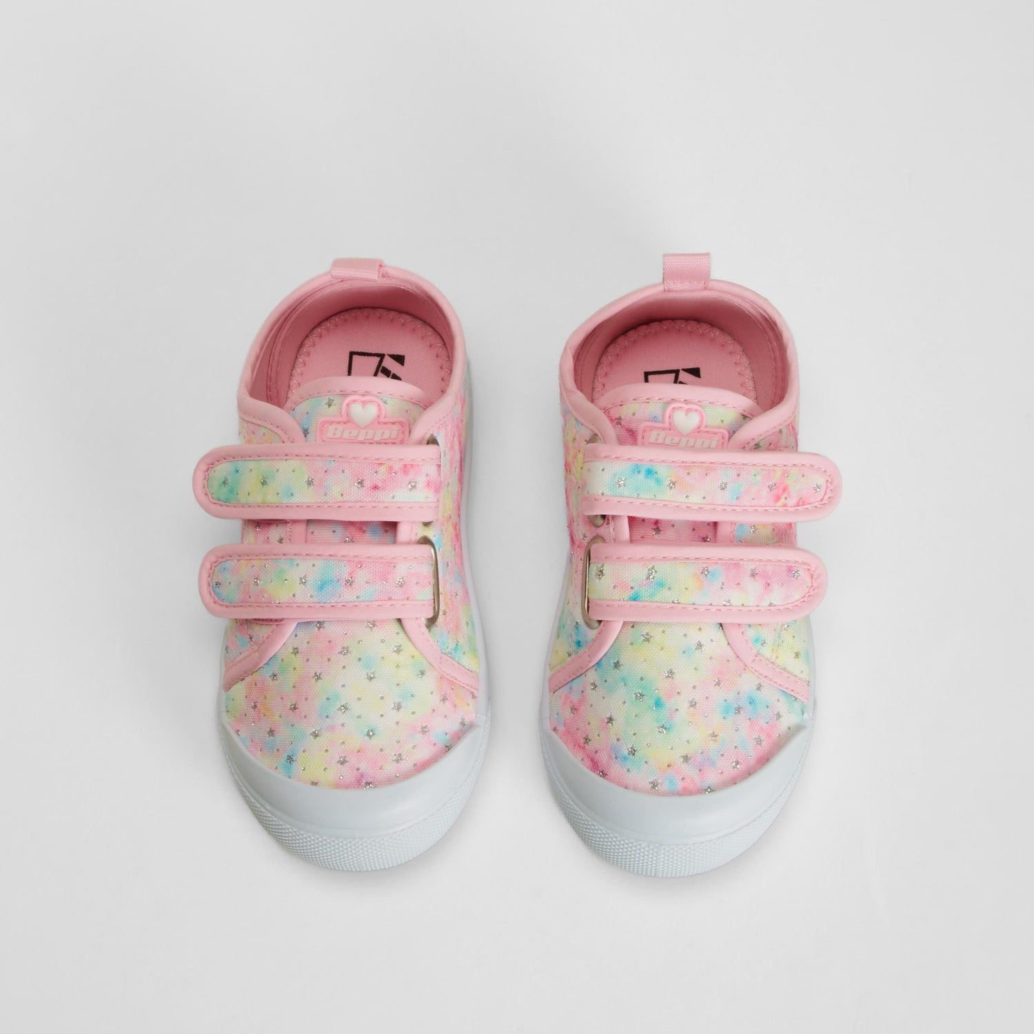 Zapatilla lona estrellas bebé rosa BEPPI
