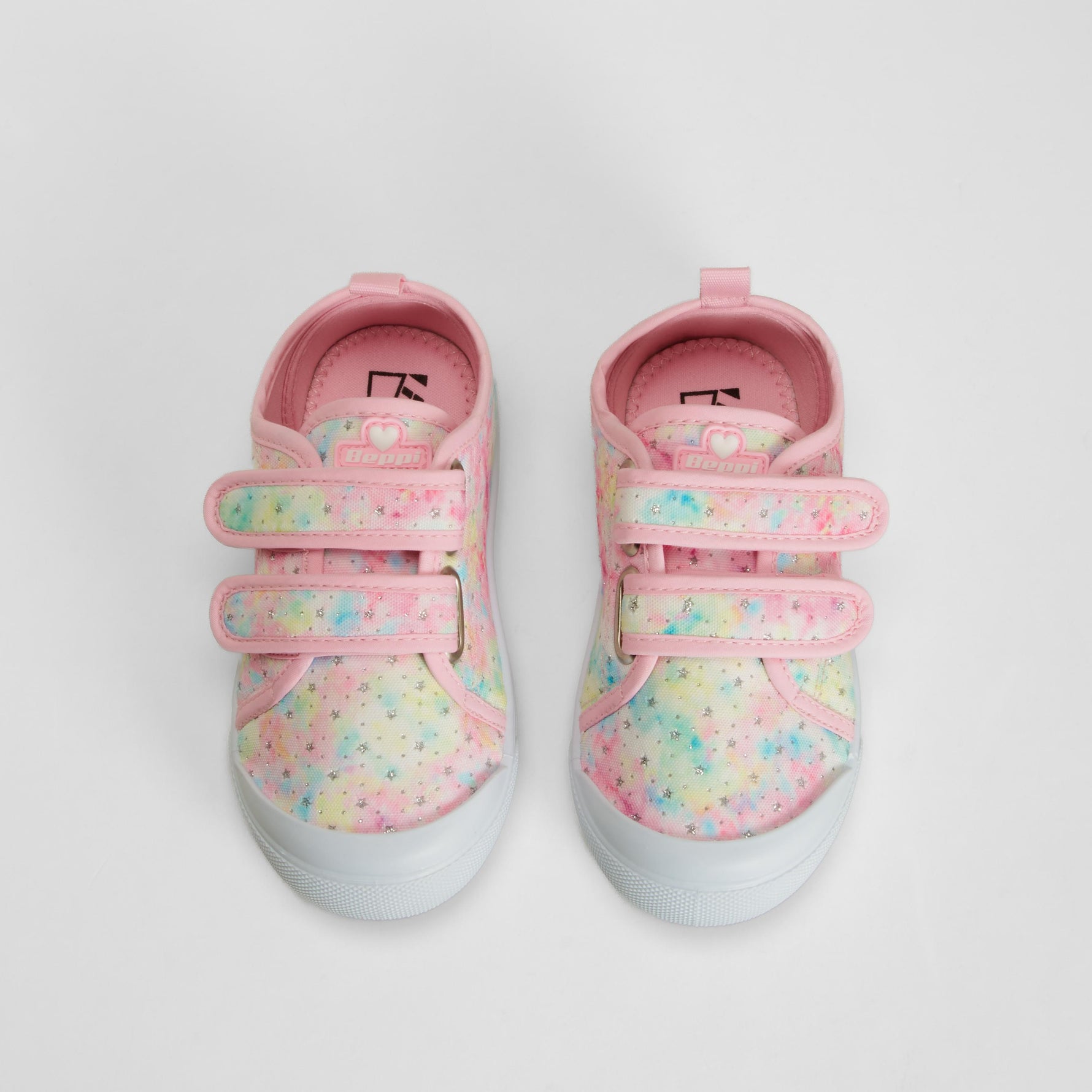 Zapatilla lona estrellas bebé rosa BEPPI