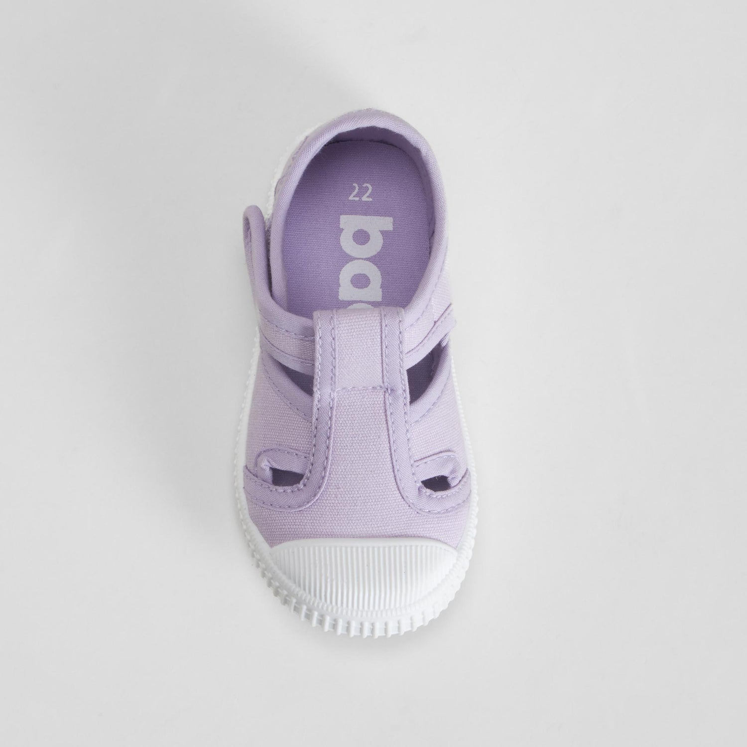 Zapatilla lona cangrejera bebé morada BACHE