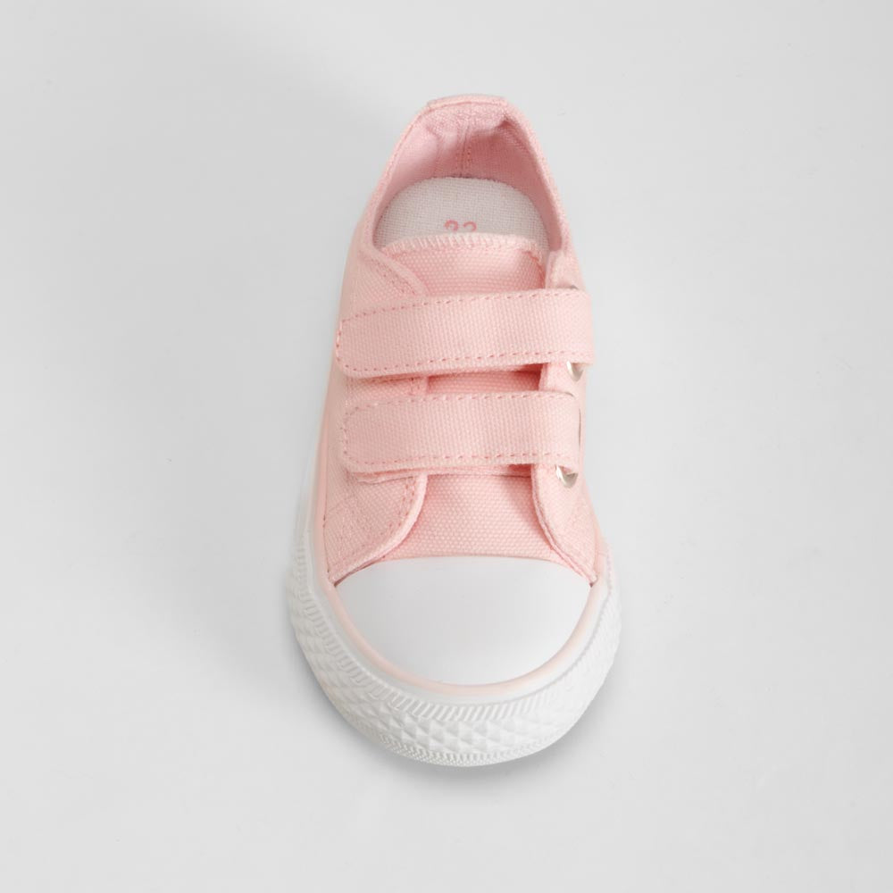 Zapatilla lona rosa doble velcro BACHE