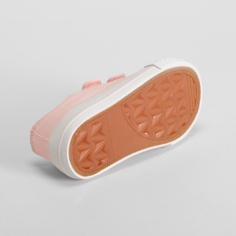 Zapatilla lona rosa doble velcro BACHE