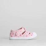 Zapatilla lona cangrejera corazón bebé rosa BACHE