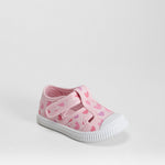 Zapatilla lona cangrejera corazón bebé rosa BACHE