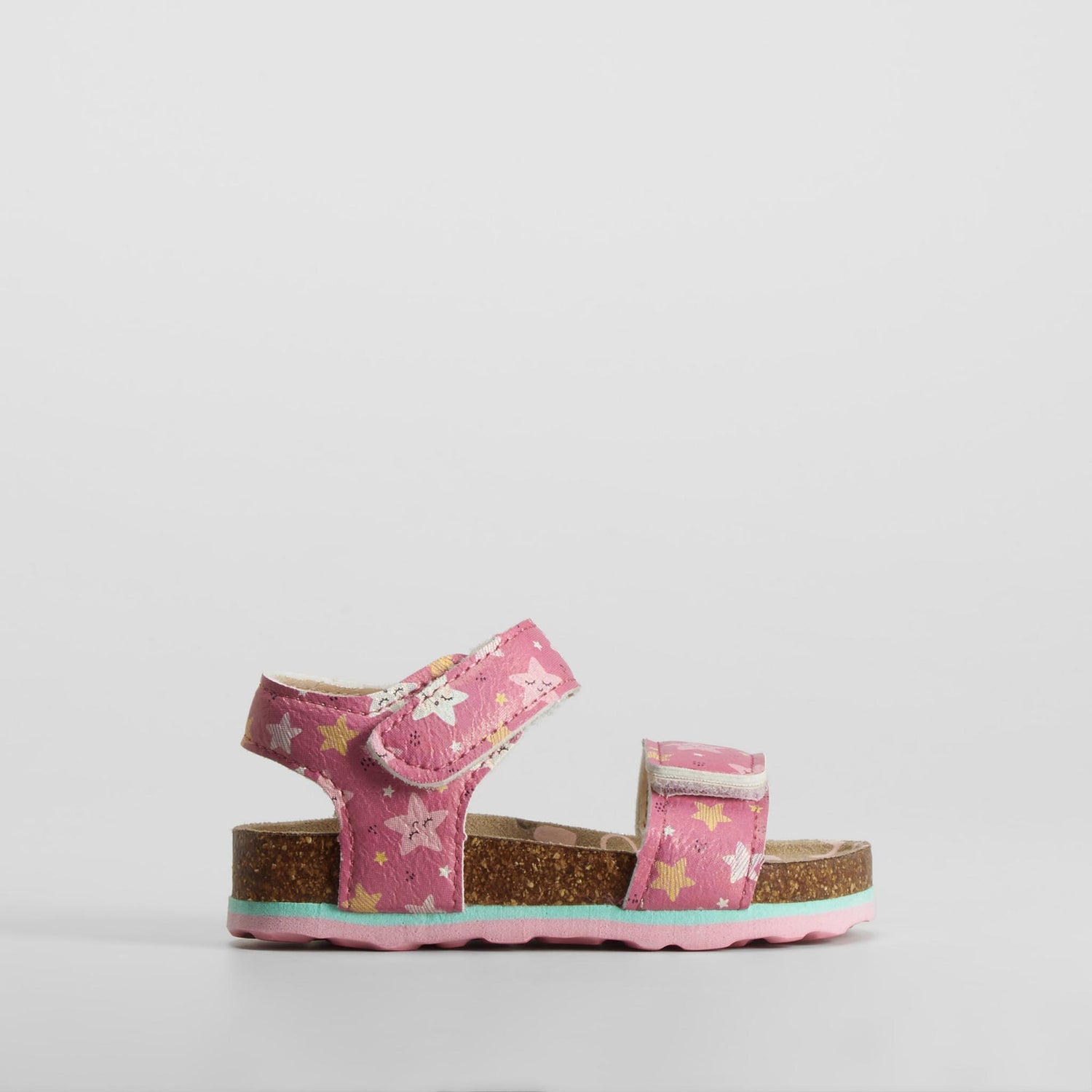 Sandalia bio bebé estrellas rosa BACHE
