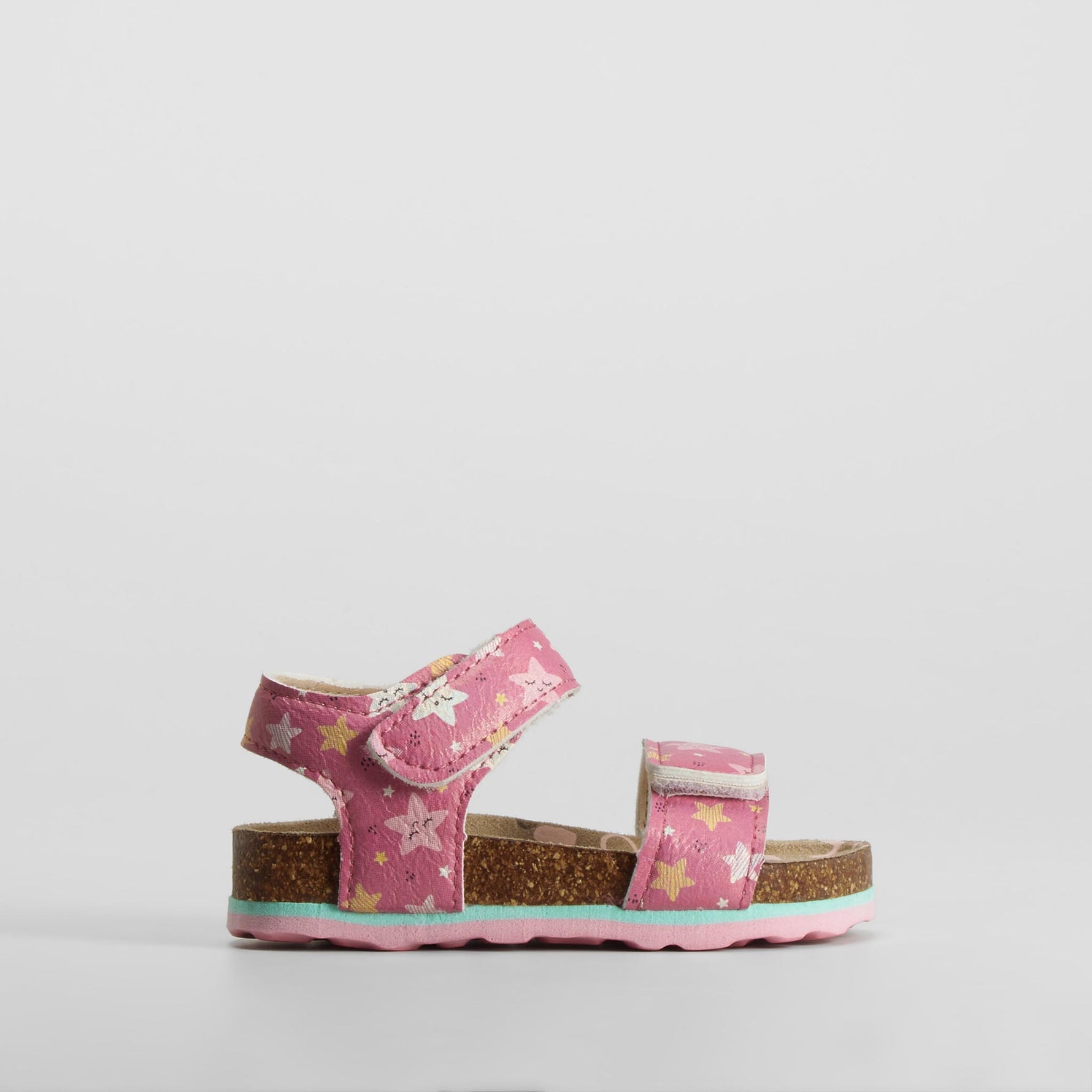 Sandalia bio bebé estrellas rosa BACHE