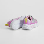Zapatilla de luces rosa y plateada bebé SKECHERS