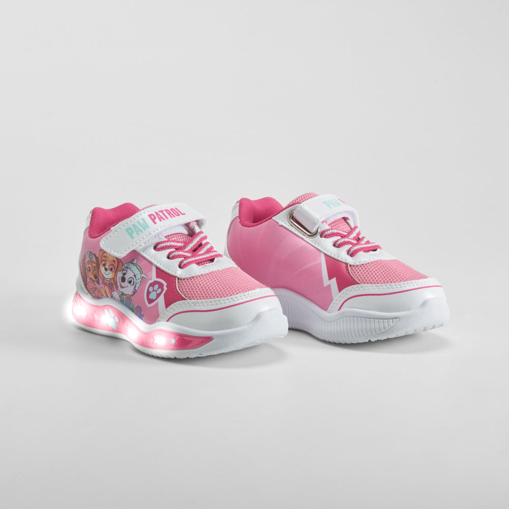 Deportiva de luces blanca y rosa PATRULLA CANINA