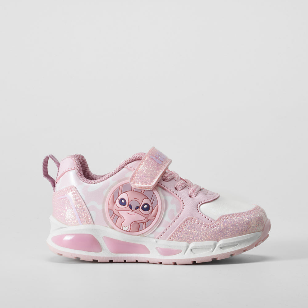Deportiva infantil rosa y brillantes STITCH