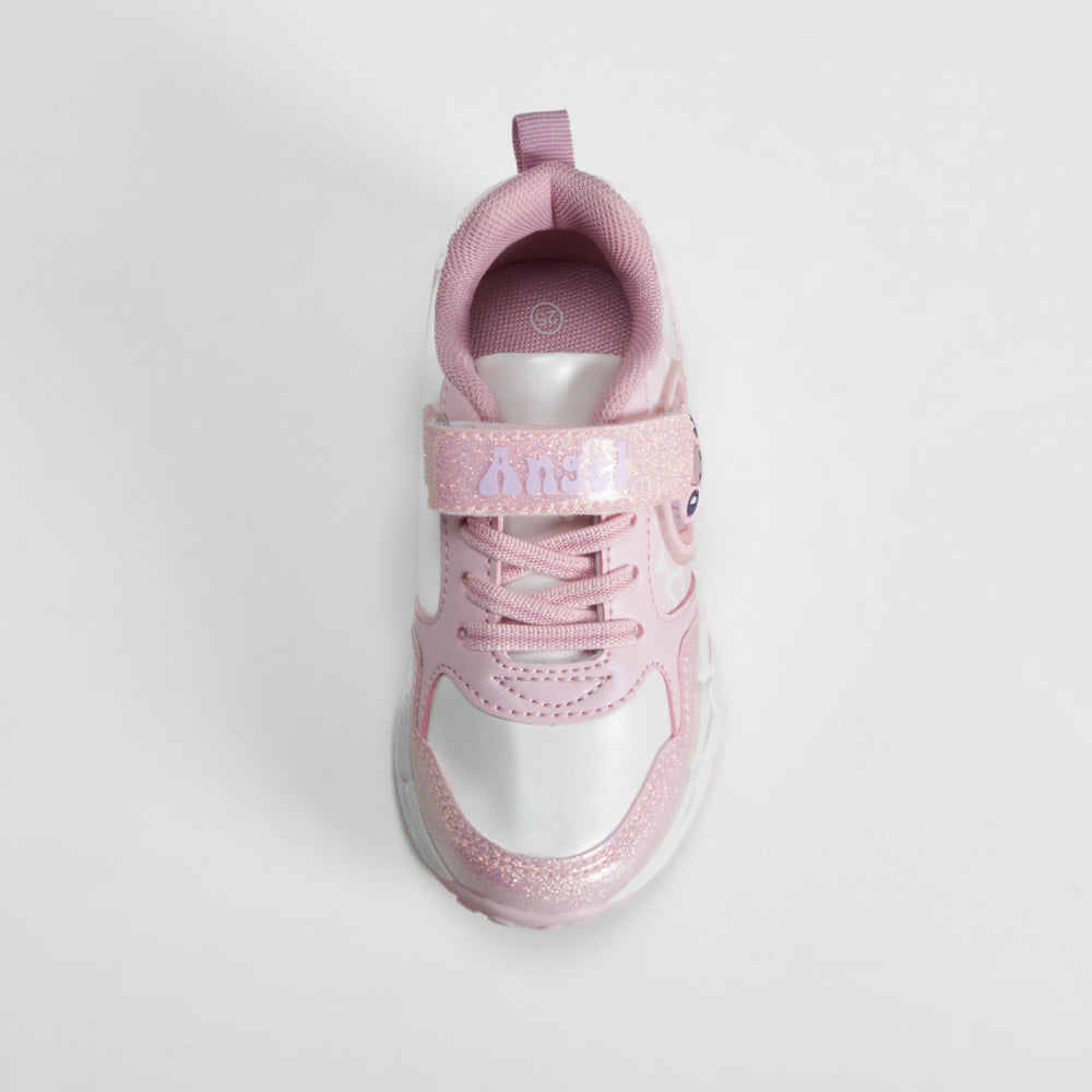 Deportiva infantil rosa y brillantes STITCH