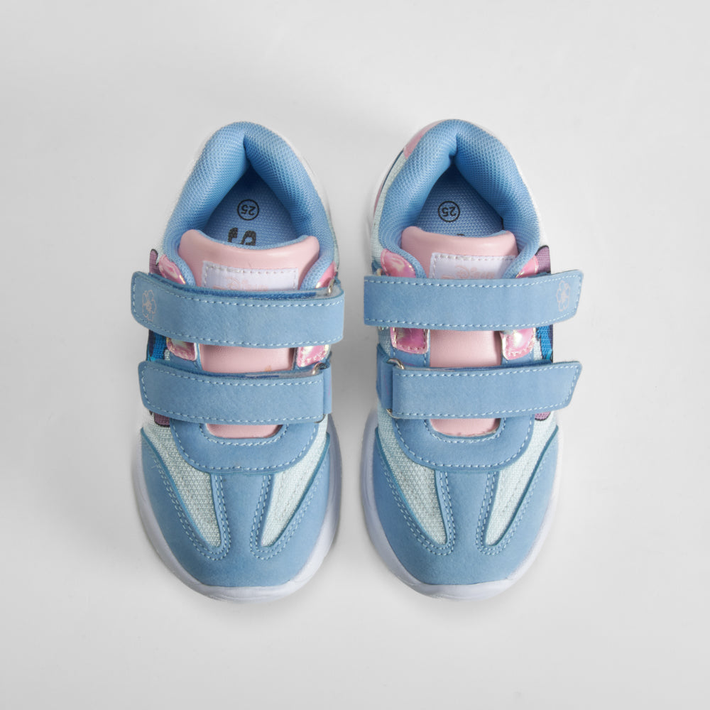 Deportiva azul infantil con velcro STITCH