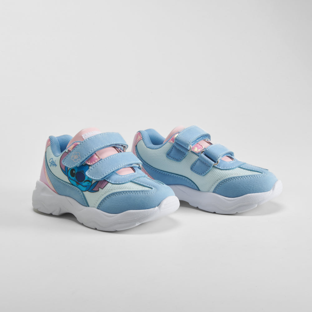 Deportiva azul infantil con velcro STITCH